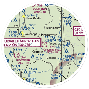 Cherry Hill Airport (8KT8) VFR Sectional Sticker (20 mile)