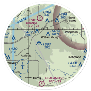 The Wilderness Airport (8KS9) VFR Sectional Sticker (20 mile)