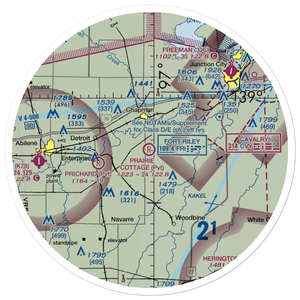 Prairie Cottage Airport (8KS8) VFR Sectional Sticker (30 mile)