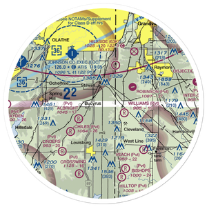 Pine Sod Ranch Airport (8KS7) VFR Sectional Sticker (30 mile)