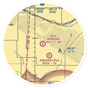 Morgan Farms Airport (8KS0) VFR Sectional Sticker (20 mile)