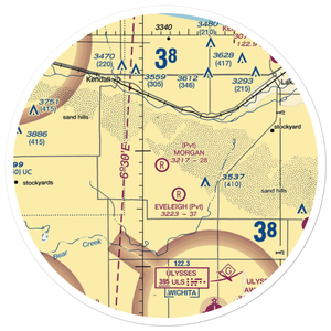 Morgan Farms Airport (8KS0) VFR Sectional Sticker (30 mile)