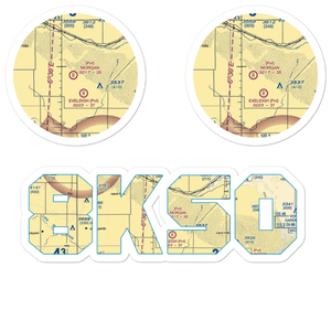 Morgan Farms Airport (8KS0) VFR Sectional Sticker Pack
