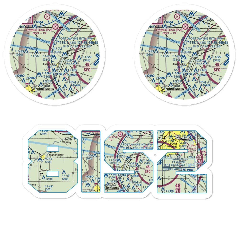 Kilsoquah Farm Airport (8IS2) VFR Sectional Sticker Pack 