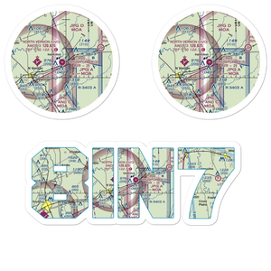 Brush Creek Airport (8IN7) VFR Sectional Sticker Pack