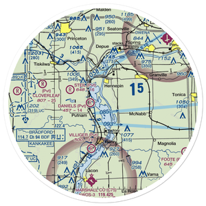 Little Sister Seaplane Base (8IL9) VFR Sectional Sticker (30 mile)