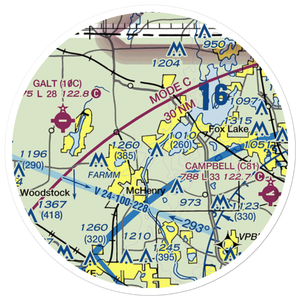 Dutch Creek Seaplane Base (8IL7) VFR Sectional Sticker (20 mile)
