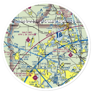Dutch Creek Seaplane Base (8IL7) VFR Sectional Sticker (30 mile)