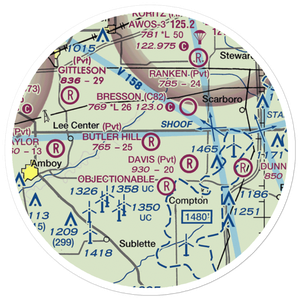 Butler Hill RLA Restricted Landing Area (8IL3) VFR Sectional Sticker (20 mile)