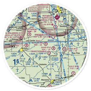 Butler Hill RLA Restricted Landing Area (8IL3) VFR Sectional Sticker (30 mile)
