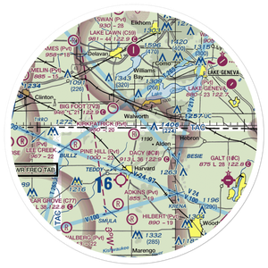 Kirkpatrick Airport (8IL2) VFR Sectional Sticker (30 mile)