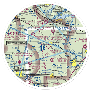 Twin Gardens Airport (8IL1) VFR Sectional Sticker (30 mile)