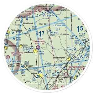 Careferre Acres Airport (8II1) VFR Sectional Sticker (30 mile)