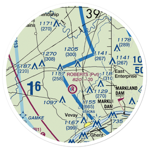 Allen and Gloss Airport (8II0) VFR Sectional Sticker (20 mile)