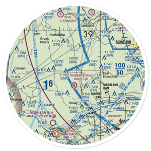 Allen and Gloss Airport (8II0) VFR Sectional Sticker (30 mile)