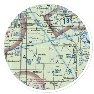 Port Paradise Farms Airport (8IA2) VFR Sectional Sticker (30 mile)