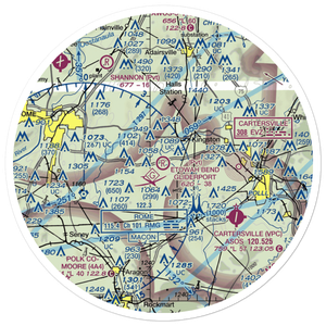 Etowah Bend Gliderport (8GA7) VFR Sectional Sticker (30 mile)