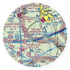 S & S Landing Strip (8GA6) VFR Sectional Sticker (20 mile)