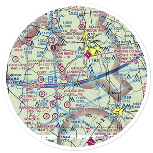 S & S Landing Strip (8GA6) VFR Sectional Sticker (30 mile)