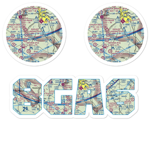 S & S Landing Strip (8GA6) VFR Sectional Sticker Pack