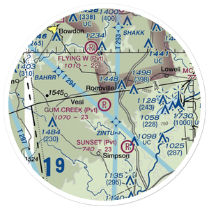 Gum Creek Airport (8GA1) VFR Sectional Sticker (20 mile)