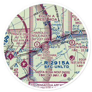 George T Mc Cutchan Airport (8FL6) VFR Sectional Sticker (20 mile)