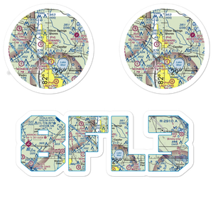 Back Achers Airport (8FL3) VFR Sectional Sticker Pack
