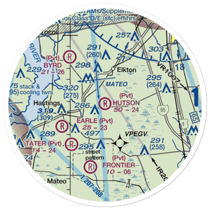 Hutson Airfield (8FL0) VFR Sectional Sticker (20 mile)