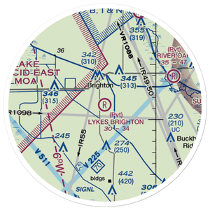 Lykes Brighton Airport (8FD5) VFR Sectional Sticker (20 mile)