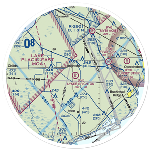 Lykes Brighton Airport (8FD5) VFR Sectional Sticker (30 mile)