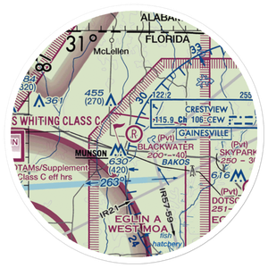 Blackwater Airfield (8FD3) VFR Sectional Sticker (20 mile)