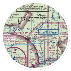 Blackwater Airfield (8FD3) VFR Sectional Sticker (30 mile)