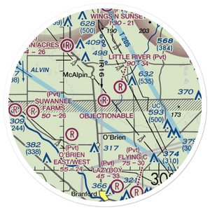 Buckner Airport (8FD1) VFR Sectional Sticker (20 mile)