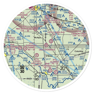 Buckner Airport (8FD1) VFR Sectional Sticker (30 mile)