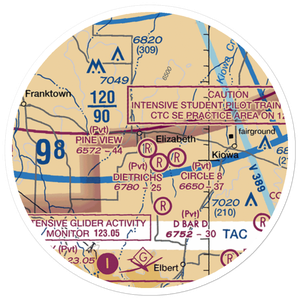 Pine View Airport (8CO9) VFR Sectional Sticker (20 mile)