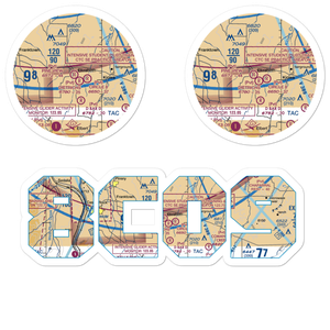 Pine View Airport (8CO9) VFR Sectional Sticker Pack