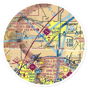 Colorado Antique Field (8CO7) VFR Sectional Sticker (20 mile)