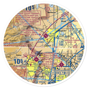 Colorado Antique Field (8CO7) VFR Sectional Sticker (30 mile)