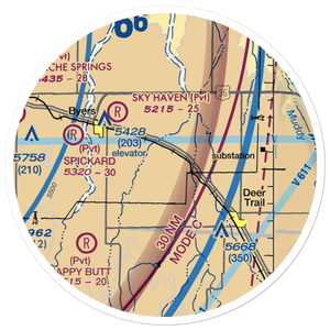 East Moore Field (8CO4) VFR Sectional Sticker (20 mile)
