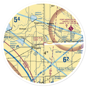 Kent Airport (8CO0) VFR Sectional Sticker (30 mile)