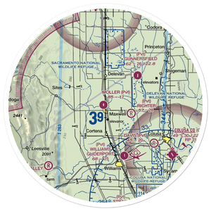 Moller Airport (8CL6) VFR Sectional Sticker (30 mile)