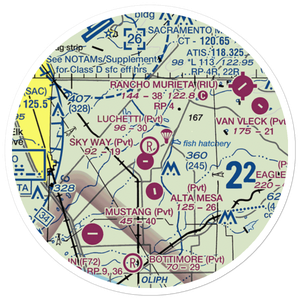 Lucchetti Ranch Airport (8CL2) VFR Sectional Sticker (20 mile)