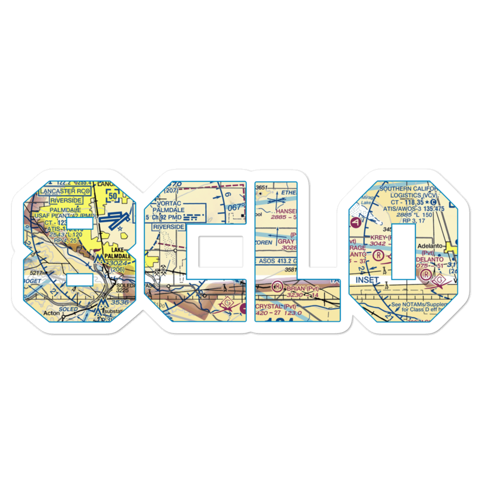 Nichols Farms Airport (8CL0) VFR Sectional Sticker 