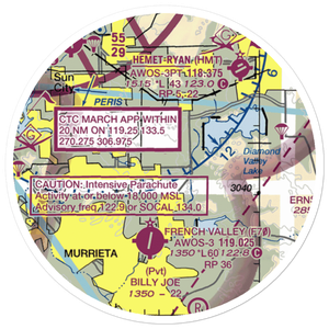 Pines Airpark (8CA5) VFR Sectional Sticker (20 mile)