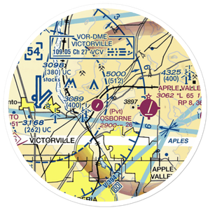 Osborne Airport (8CA0) VFR Sectional Sticker (20 mile)