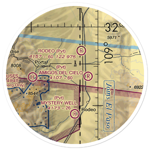 Lizzy Lizard Airport (8AZ5) VFR Sectional Sticker (20 mile)