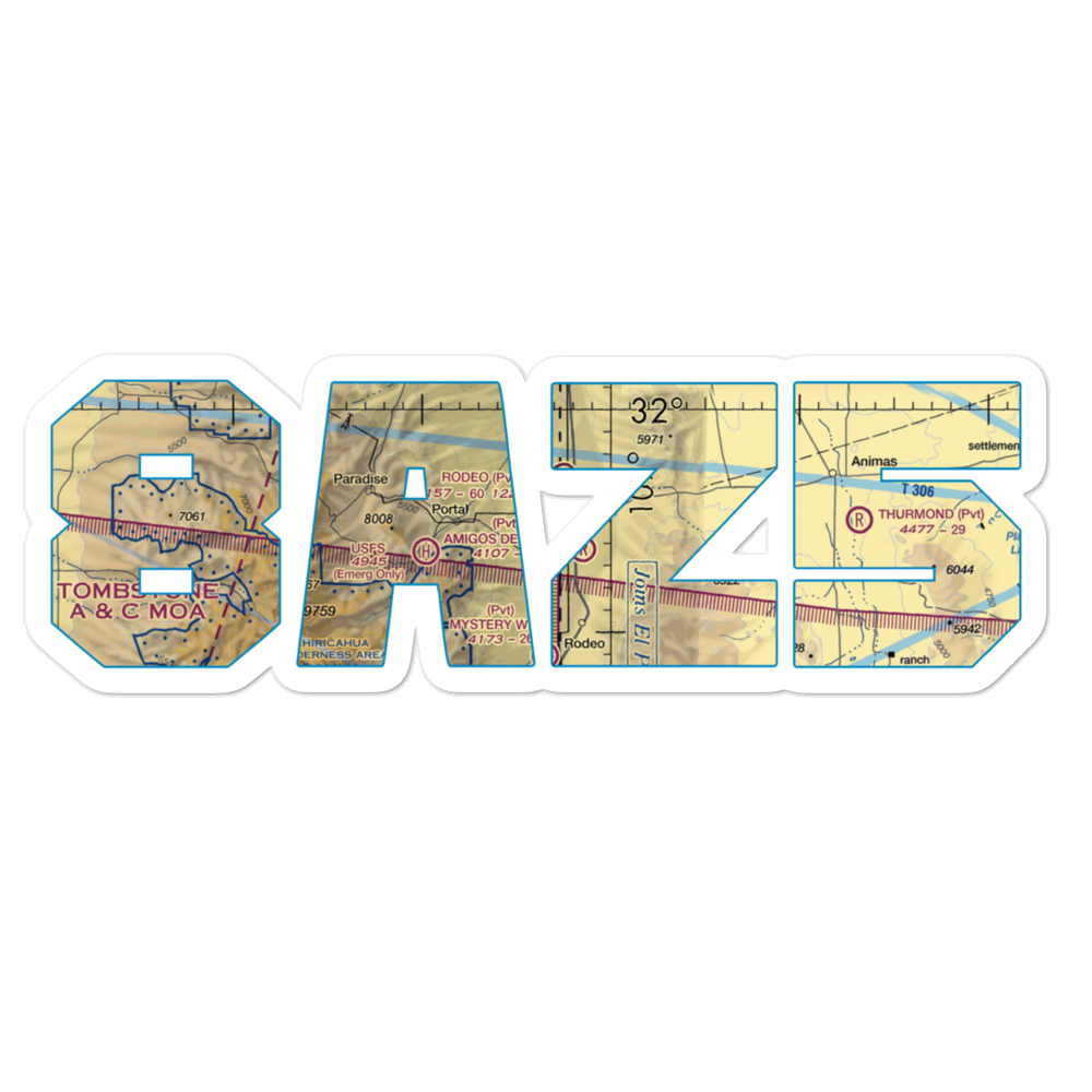 Lizzy Lizard Airport (8AZ5) VFR Sectional Sticker 