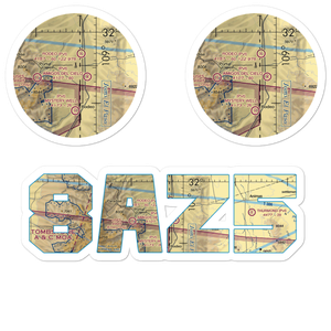 Lizzy Lizard Airport (8AZ5) VFR Sectional Sticker Pack