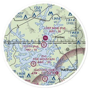 Totty Field Airport (8AR1) VFR Sectional Sticker (20 mile)