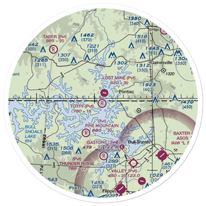 Totty Field Airport (8AR1) VFR Sectional Sticker (30 mile)
